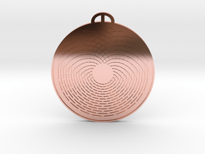 Wodborough Hill Wiltshire Crop Circle Pendant in Polished Copper