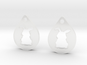 bunny_earrings in Clear Ultra Fine Detail Plastic
