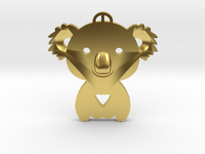 Koala_pendant in Polished Brass