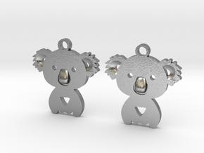 Koala_earrings in Natural Silver