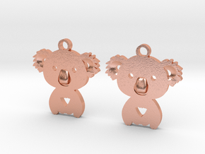 Koala_earrings in Natural Copper