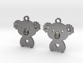Koala_earrings in Processed Stainless Steel 17-4PH (BJT)