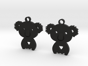 Koala_earrings in Black Natural TPE (SLS)