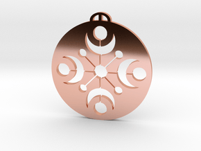 Buckland Down, Dorset Crop Circle Pendant in Polished Copper