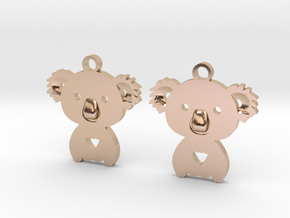 Koala_earrings in 9K Rose Gold 