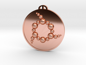 Cuxton Kent Crop Circle Pendant in Polished Copper