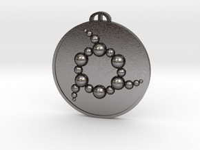 Cuxton Kent Crop Circle Pendant in Processed Stainless Steel 316L (BJT)