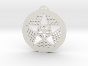 Beckhampton, Wiltshire Crop Circle Pendant in White Natural TPE (SLS)