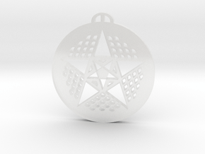 Beckhampton, Wiltshire Crop Circle Pendant in Clear Ultra Fine Detail Plastic