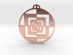 Sparticles-Wood-Surrey Crop Circle Pendant in Natural Copper