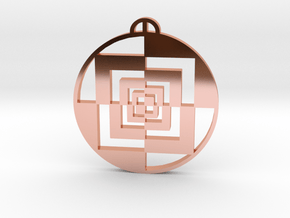 Sparticles-Wood-Surrey Crop Circle Pendant in Polished Copper