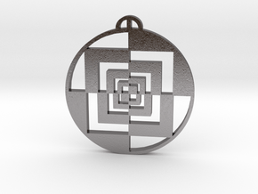 Sparticles-Wood-Surrey Crop Circle Pendant in Processed Stainless Steel 17-4PH (BJT)