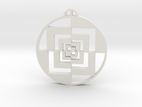 Sparticles-Wood-Surrey Crop Circle Pendant in White Natural TPE (SLS)