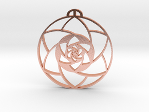 West Overton, Wiltshire Crop Circle Pendant in Natural Copper
