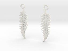fern earrings in White Natural Versatile Plastic