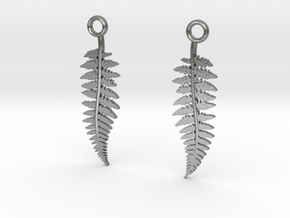 fern earrings in Natural Silver