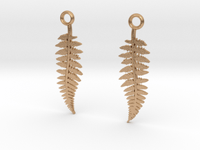 fern earrings in Natural Bronze