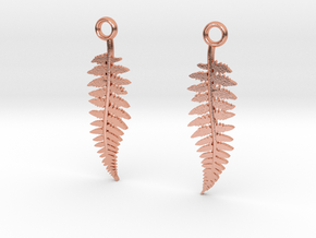 fern earrings in Natural Copper