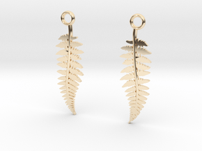 fern earrings in 9K Yellow Gold 