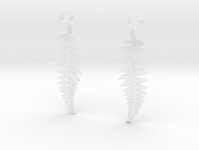 fern earrings in Clear Ultra Fine Detail Plastic