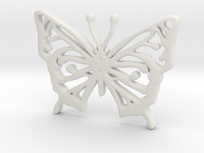 butterfly pendant in White Natural Versatile Plastic