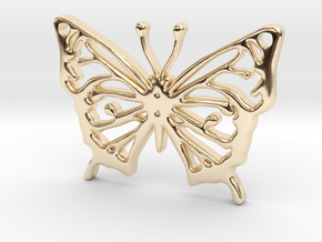 butterfly pendant in 14K Yellow Gold