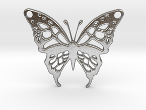 Butterfly pendant in Natural Silver