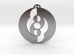 Christchurch, Dorset Crop Circle Pendant in Processed Stainless Steel 17-4PH (BJT)