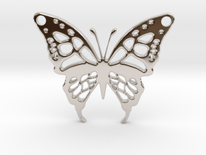 Butterfly pendant in Rhodium Plated Brass