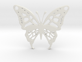 Butterfly pendant in White Natural TPE (SLS)