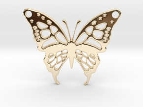 Butterfly pendant in 9K Yellow Gold 