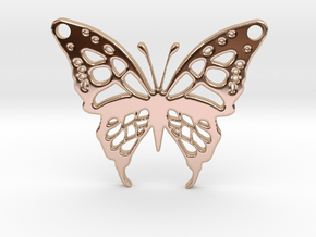 Butterfly pendant in 9K Rose Gold 