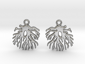 Coral_earrings in Natural Silver