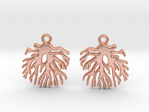 Coral_earrings in Natural Copper