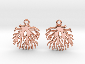 Coral_earrings in Polished Copper