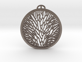 organic pendant in Polished Bronzed-Silver Steel