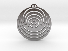 Aldbourne  Wiltshire Crop Circle Pendant in Processed Stainless Steel 17-4PH (BJT)