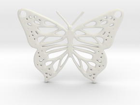 butterfly pendant in White Natural Versatile Plastic
