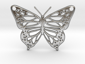butterfly pendant in Natural Silver