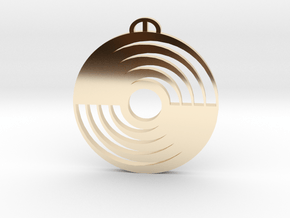 Hadorf Bayern Crop Circle Pendant in 14k Gold Plated Brass