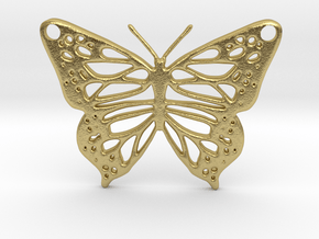 butterfly pendant in Natural Brass
