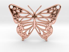 butterfly pendant in Polished Copper