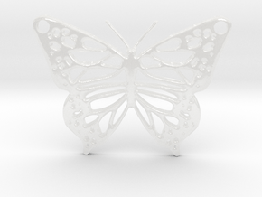 butterfly pendant in Clear Ultra Fine Detail Plastic