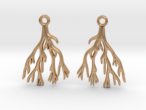coral earrings in Natural Bronze