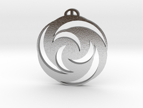 Up Sombourne Hampshire Crop Circle Pendant in Natural Silver