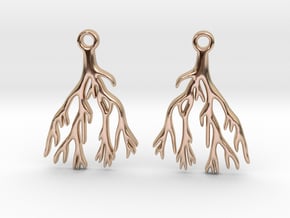 coral earrings in 9K Rose Gold 