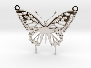 Butterfly Pendant in Rhodium Plated Brass