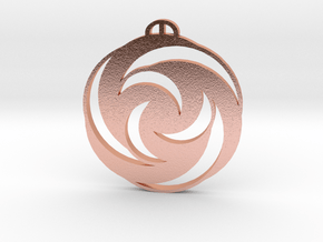 Up Sombourne Hampshire Crop Circle Pendant in Natural Copper