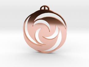 Up Sombourne Hampshire Crop Circle Pendant in Polished Copper
