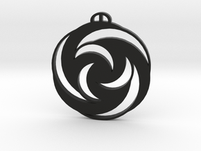 Up Sombourne Hampshire Crop Circle Pendant in Black Natural TPE (SLS)